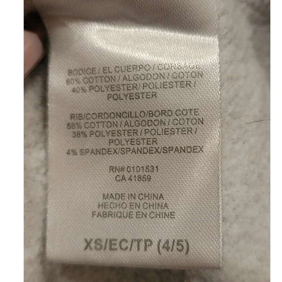 Disney Mickey Mouse More Love Gray Fleece Sweatshirt Kids Size XS 4/5 Pullover - Picture 4 of 5